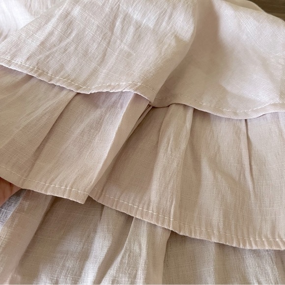 Storers ruffle layer tank top in dusty rose pink, size S - Picture 7 of 9